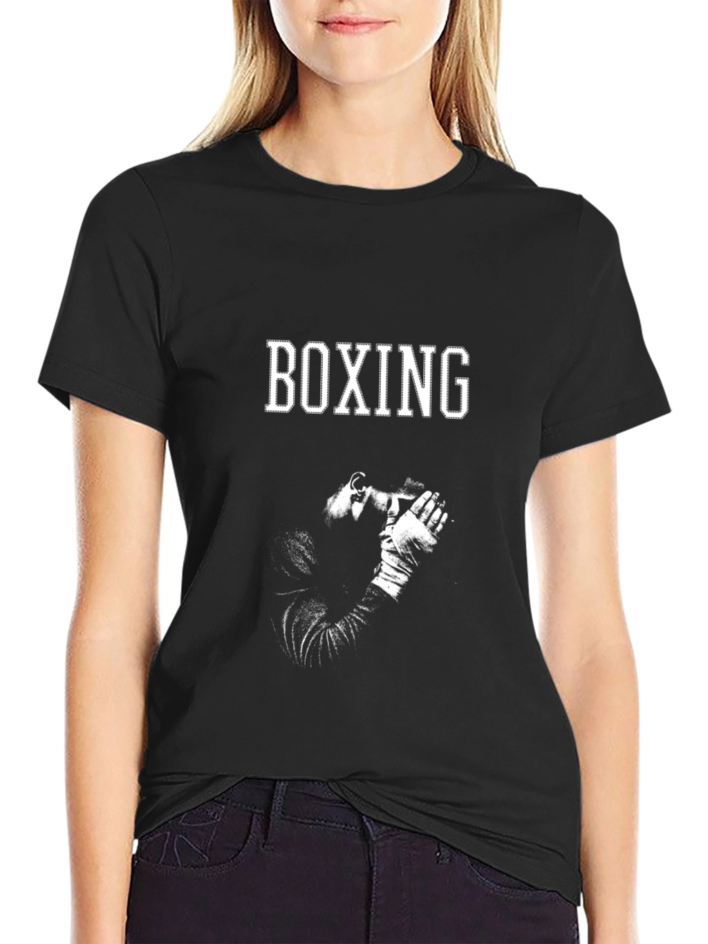 Boxing Graphic T-Shirt - Black