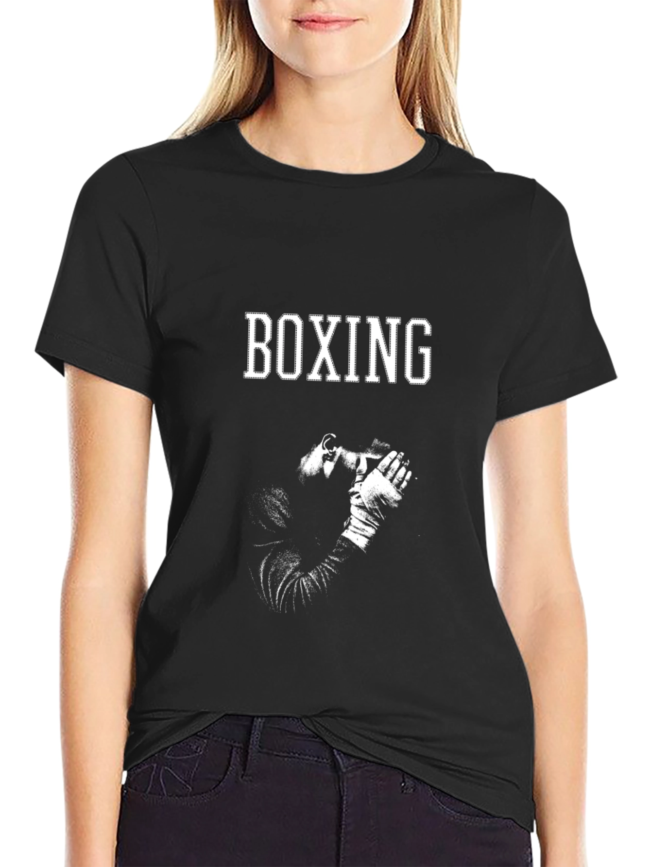 Boxing Graphic T-Shirt - Black