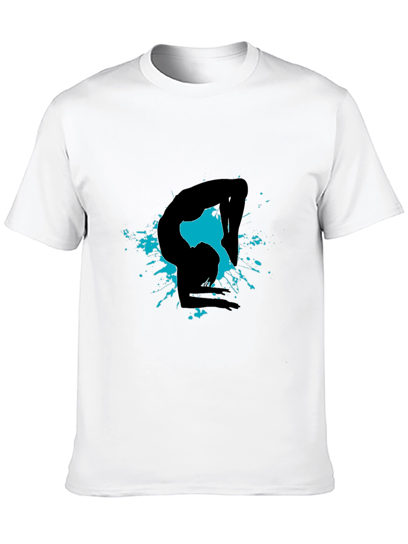 Yoga Silhouette Mens Black T-Shirt
