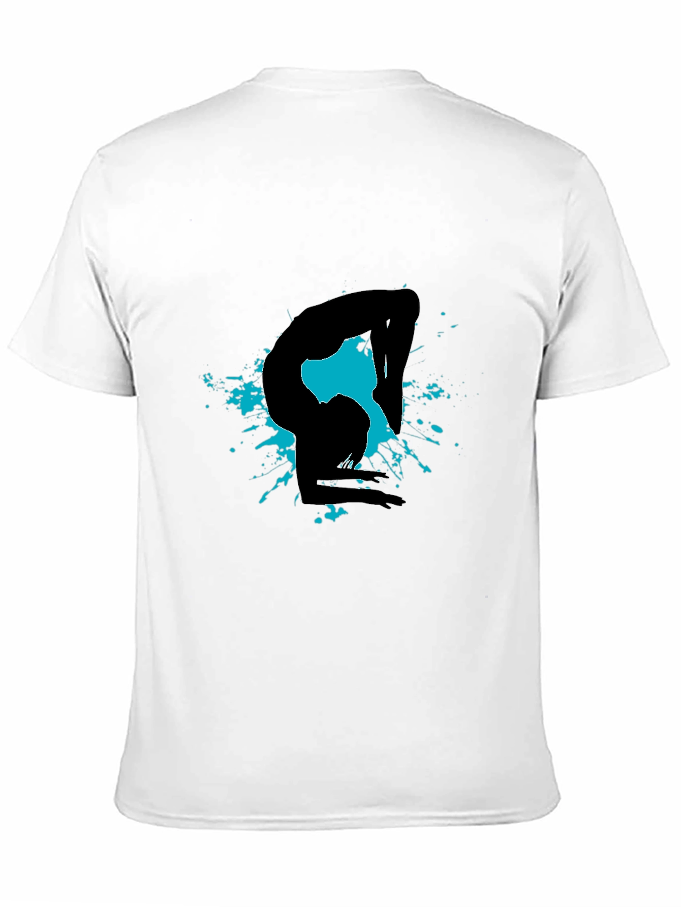 Yoga Silhouette Mens Black T-Shirt