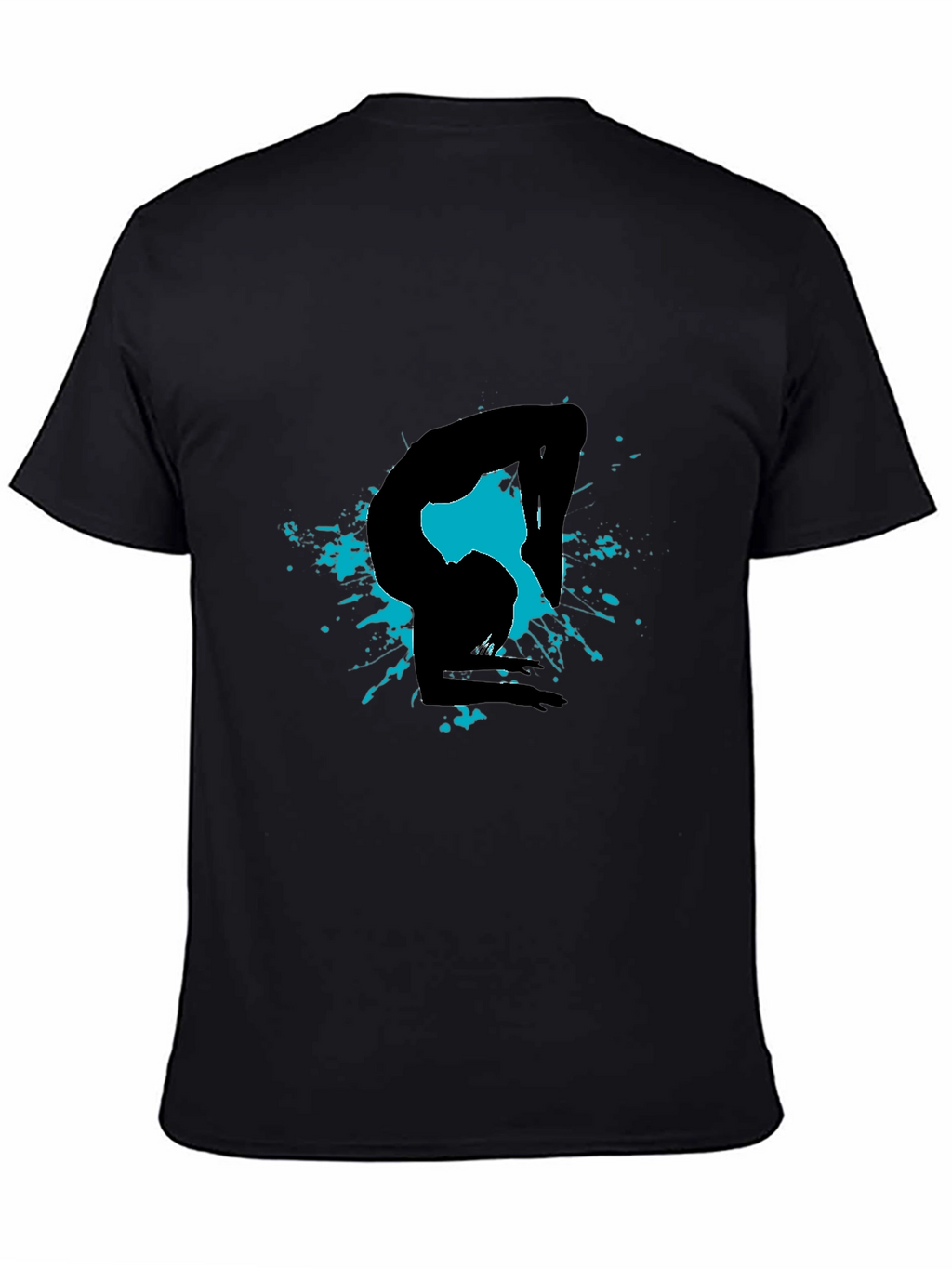 Yoga Silhouette Mens Black T-Shirt