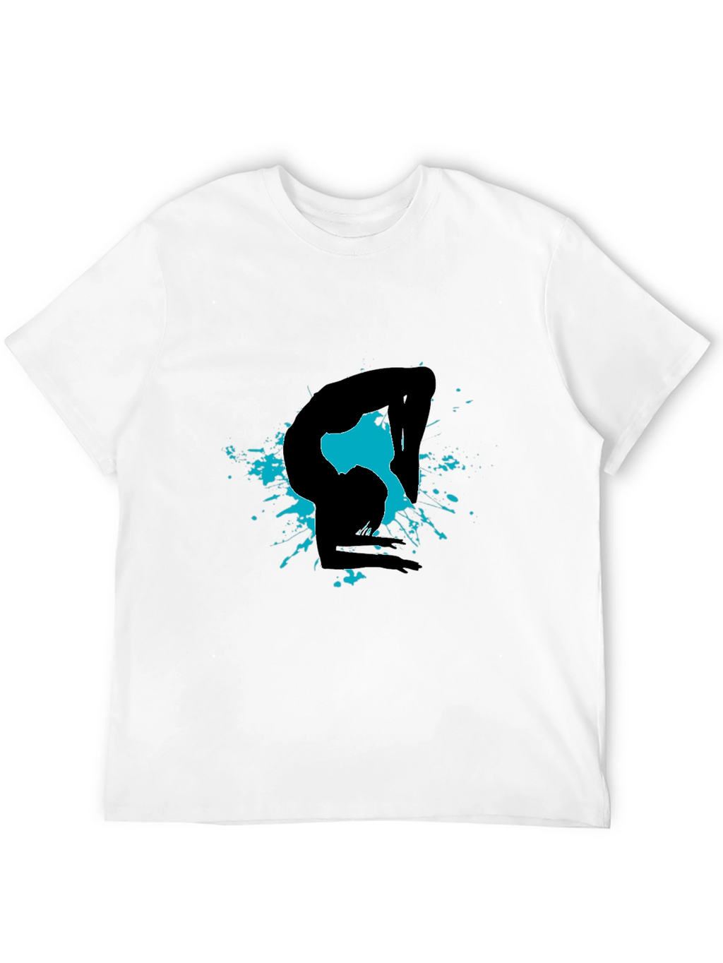 Yoga Silhouette Mens Black T-Shirt
