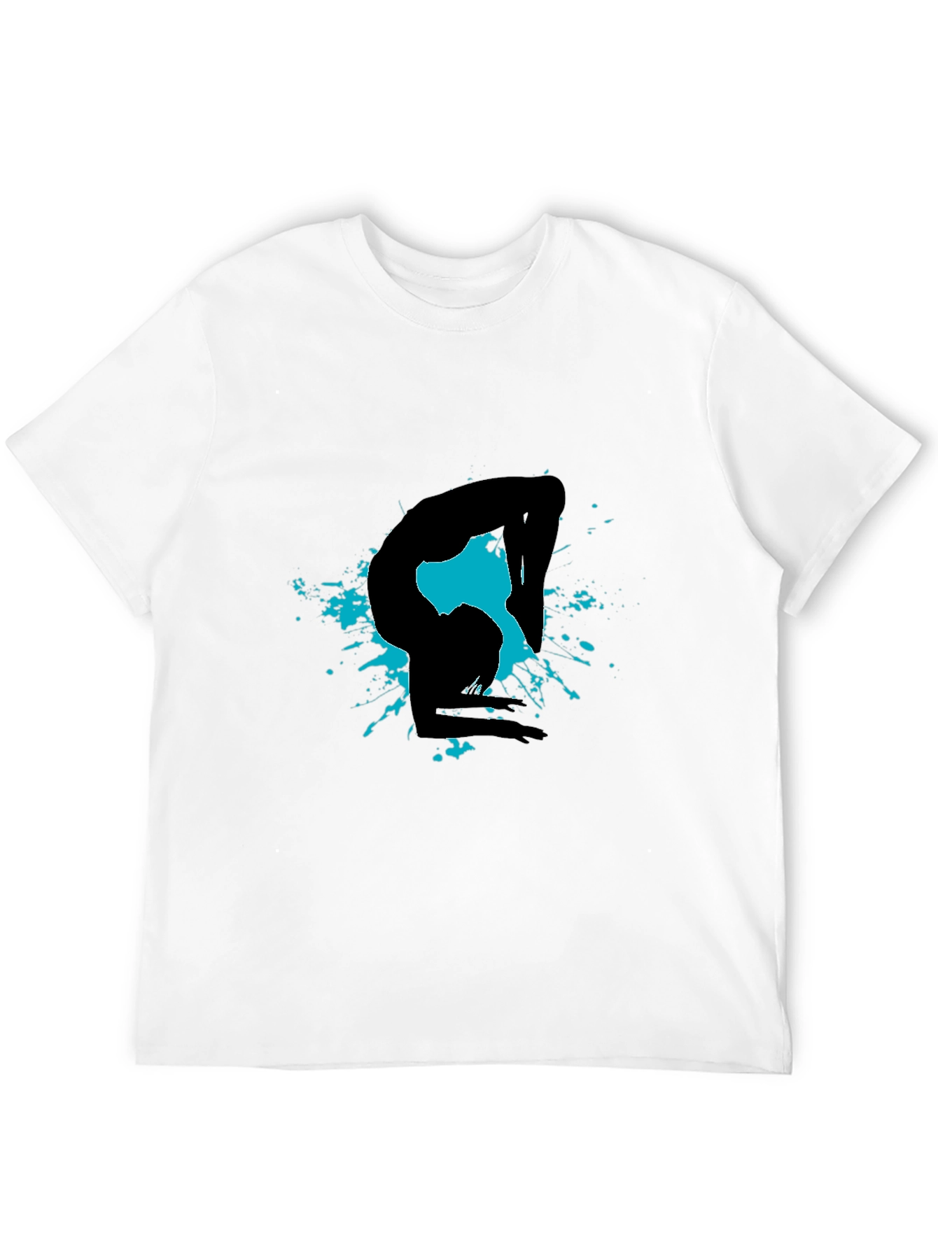 Yoga Silhouette Mens Black T-Shirt