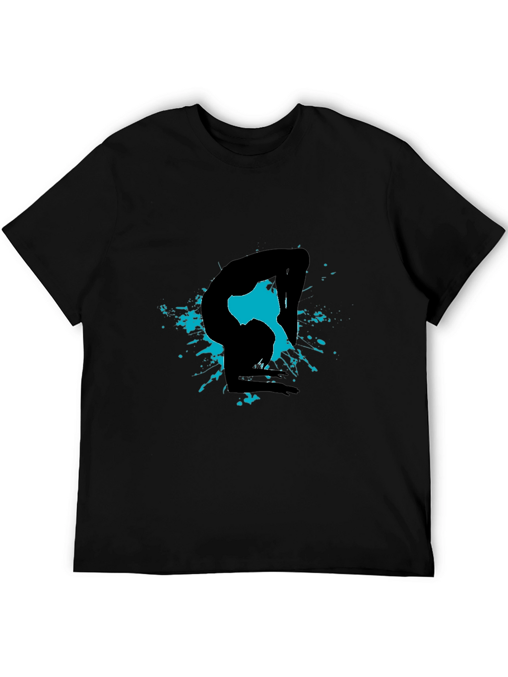 Yoga Silhouette Mens Black T-Shirt