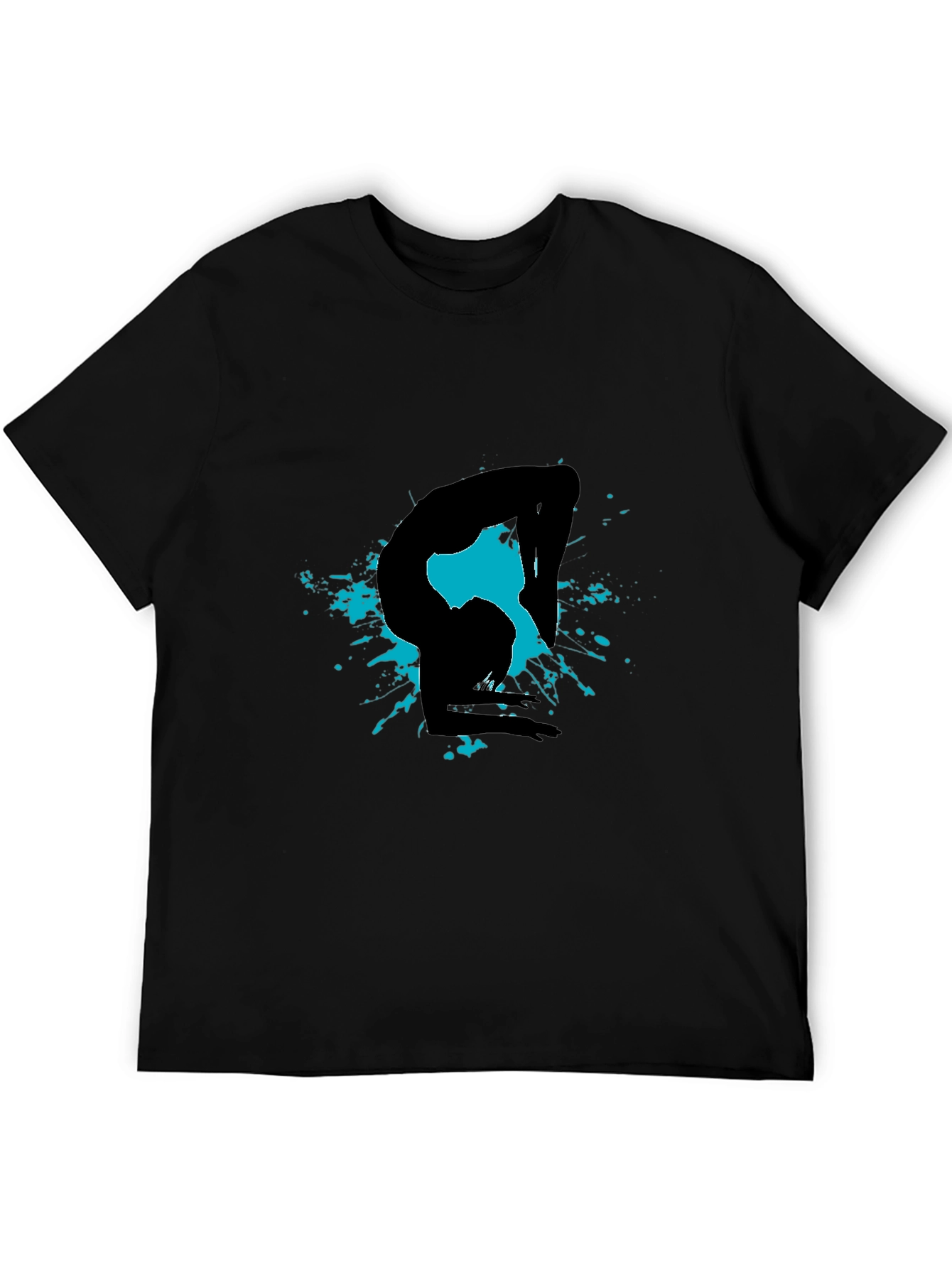 Yoga Silhouette Mens Black T-Shirt