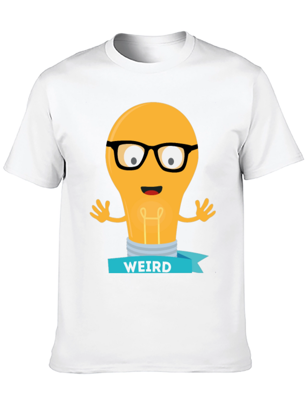 Weird Light Bulb Graphic Tee - Black T-Shirt