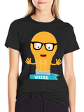 Weird Light Bulb Graphic Tee - Black T-Shirt