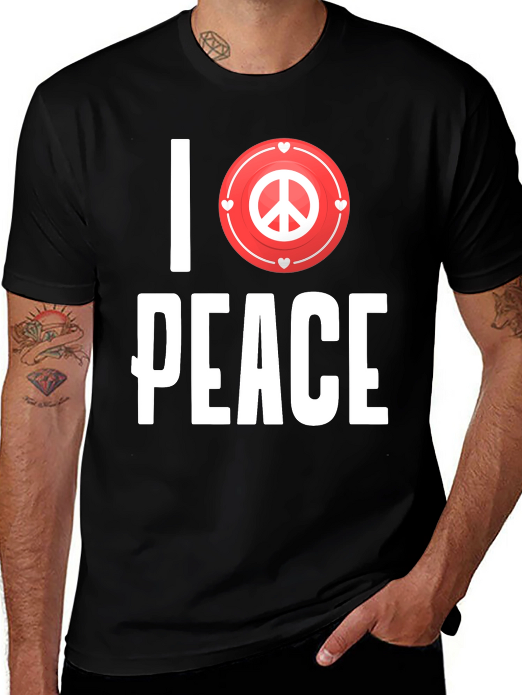 I Love Peace Graphic T-Shirt