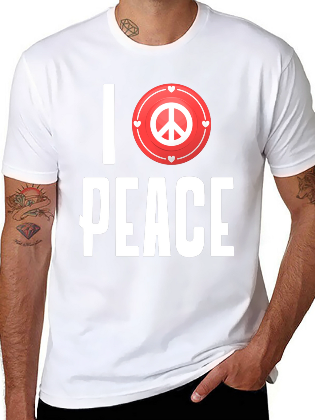 I Love Peace Graphic T-Shirt