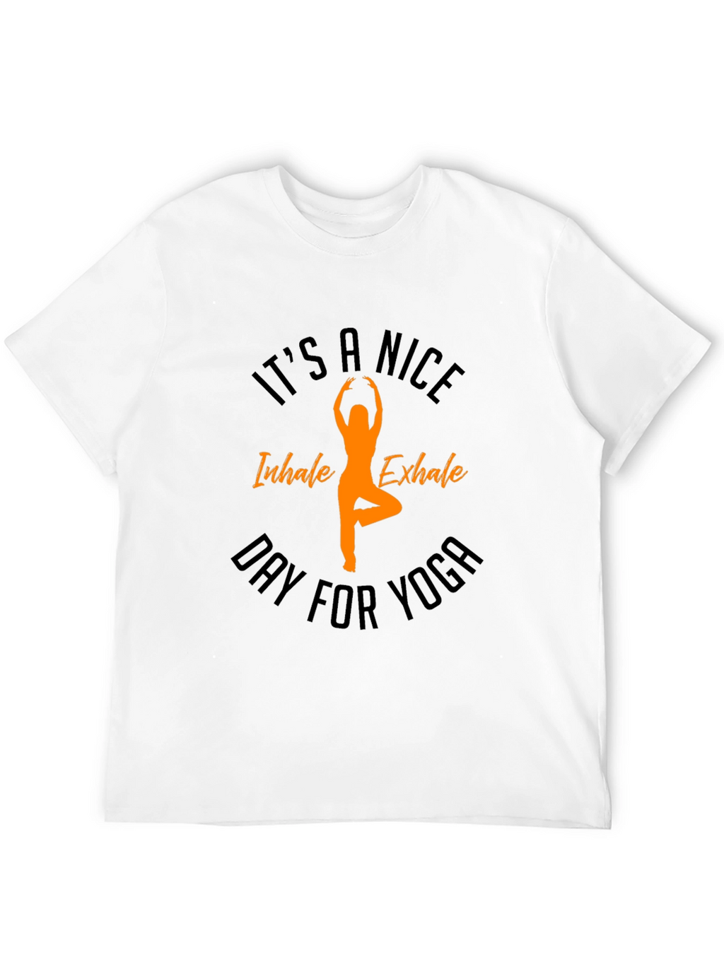 Yoga Day Black T-Shirt - Inhale Exhale