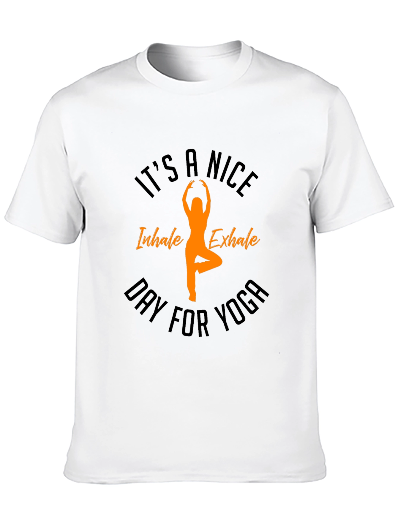 Yoga Day Black T-Shirt - Inhale Exhale