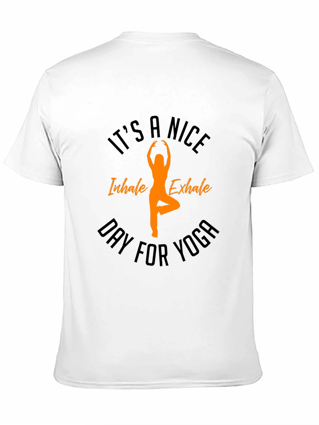 Yoga Day Black T-Shirt - Inhale Exhale