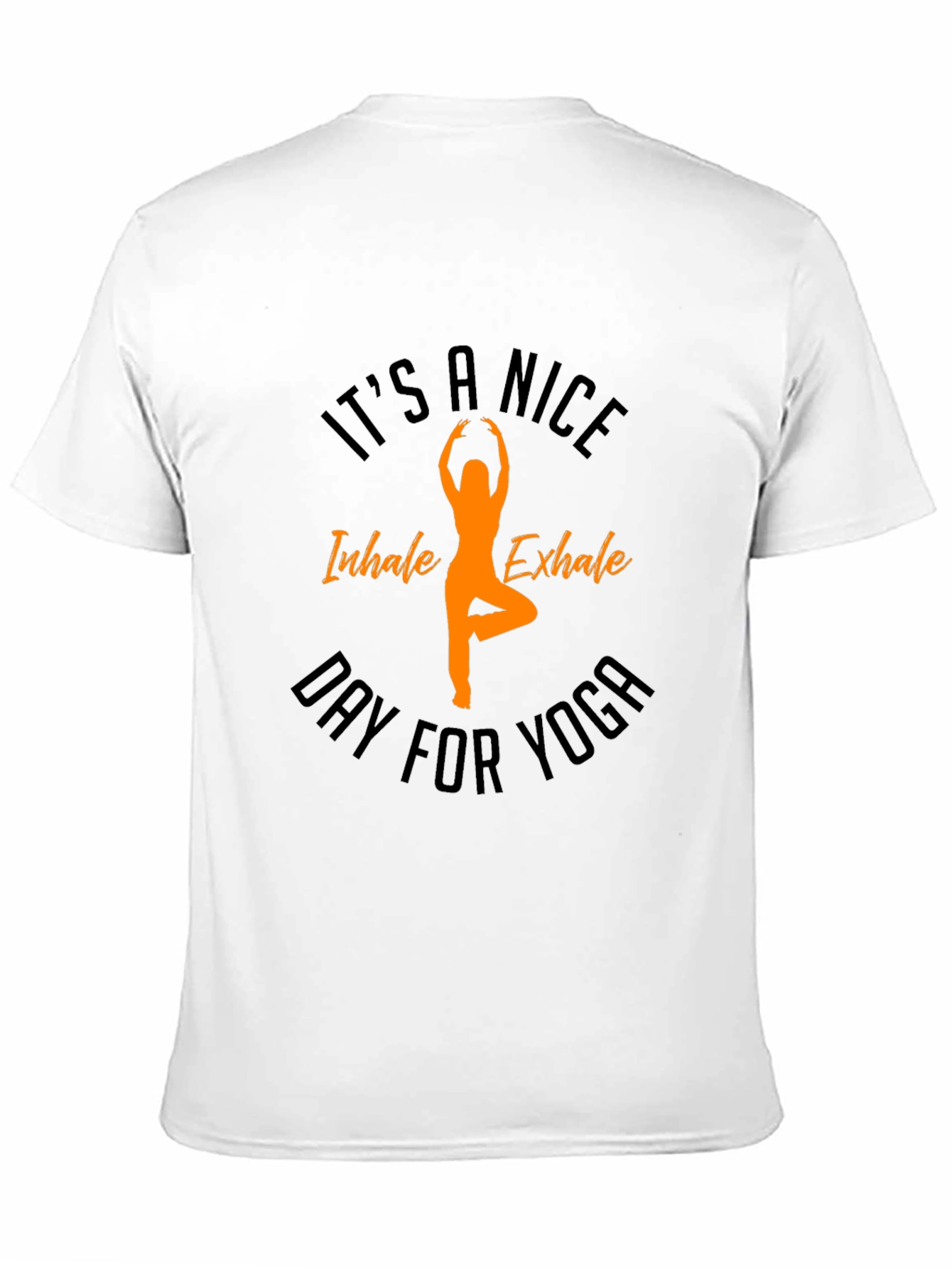 Yoga Day Black T-Shirt - Inhale Exhale