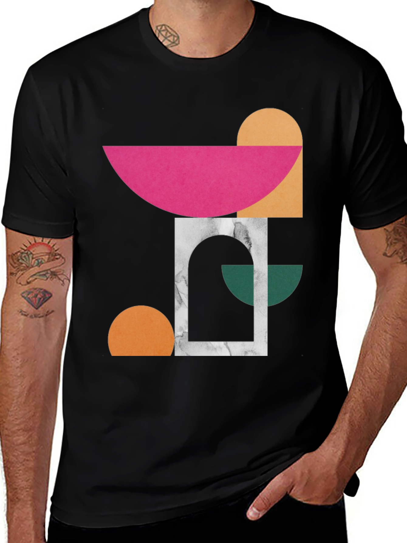 Abstract Geometric T-Shirt - Modern Art Tee