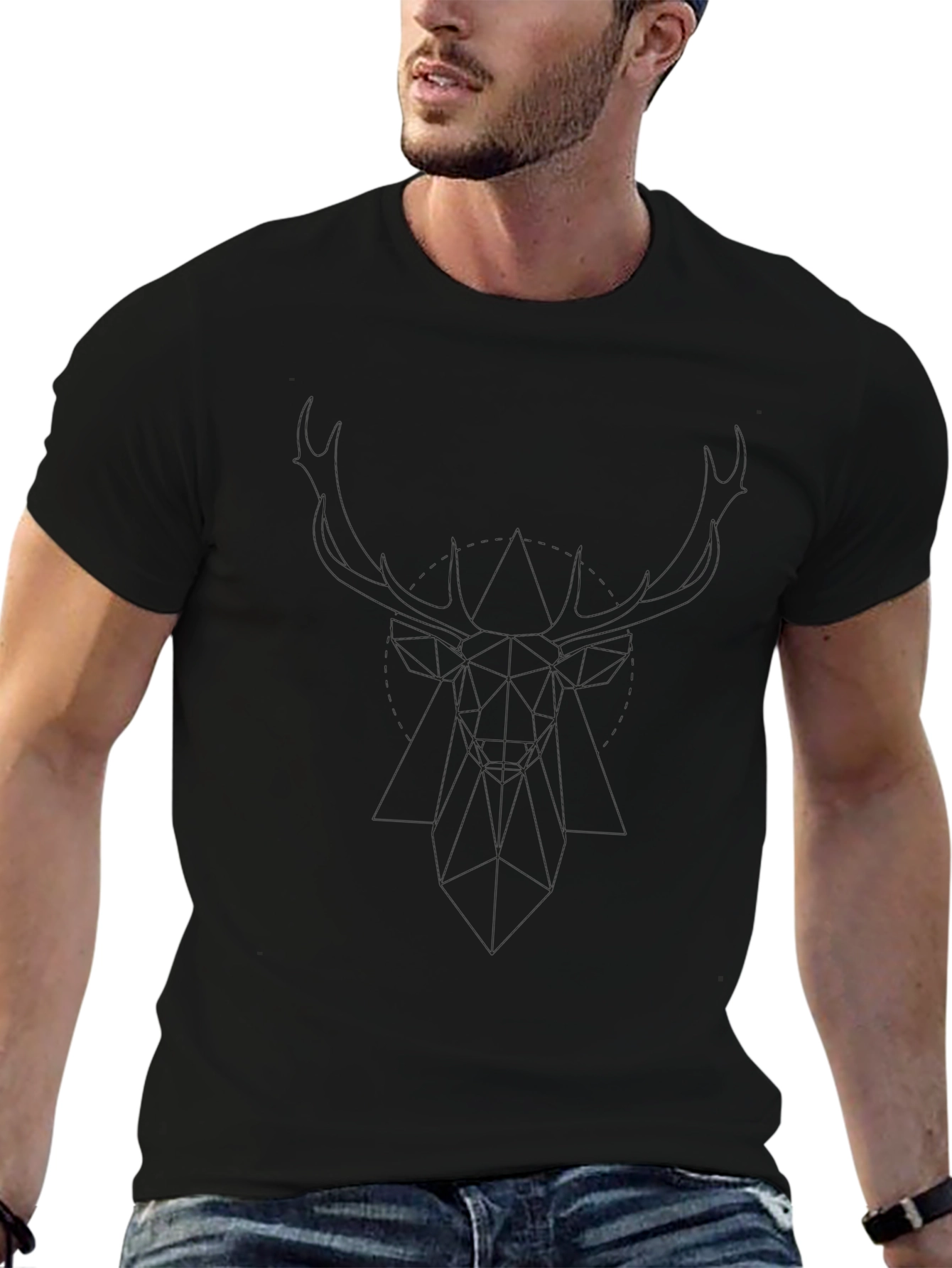Mens Black Casual Short Sleeve T-Shirt