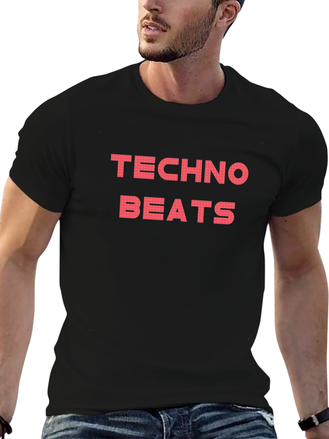 Techno Beats Black T-Shirt - Stylish Music Apparel