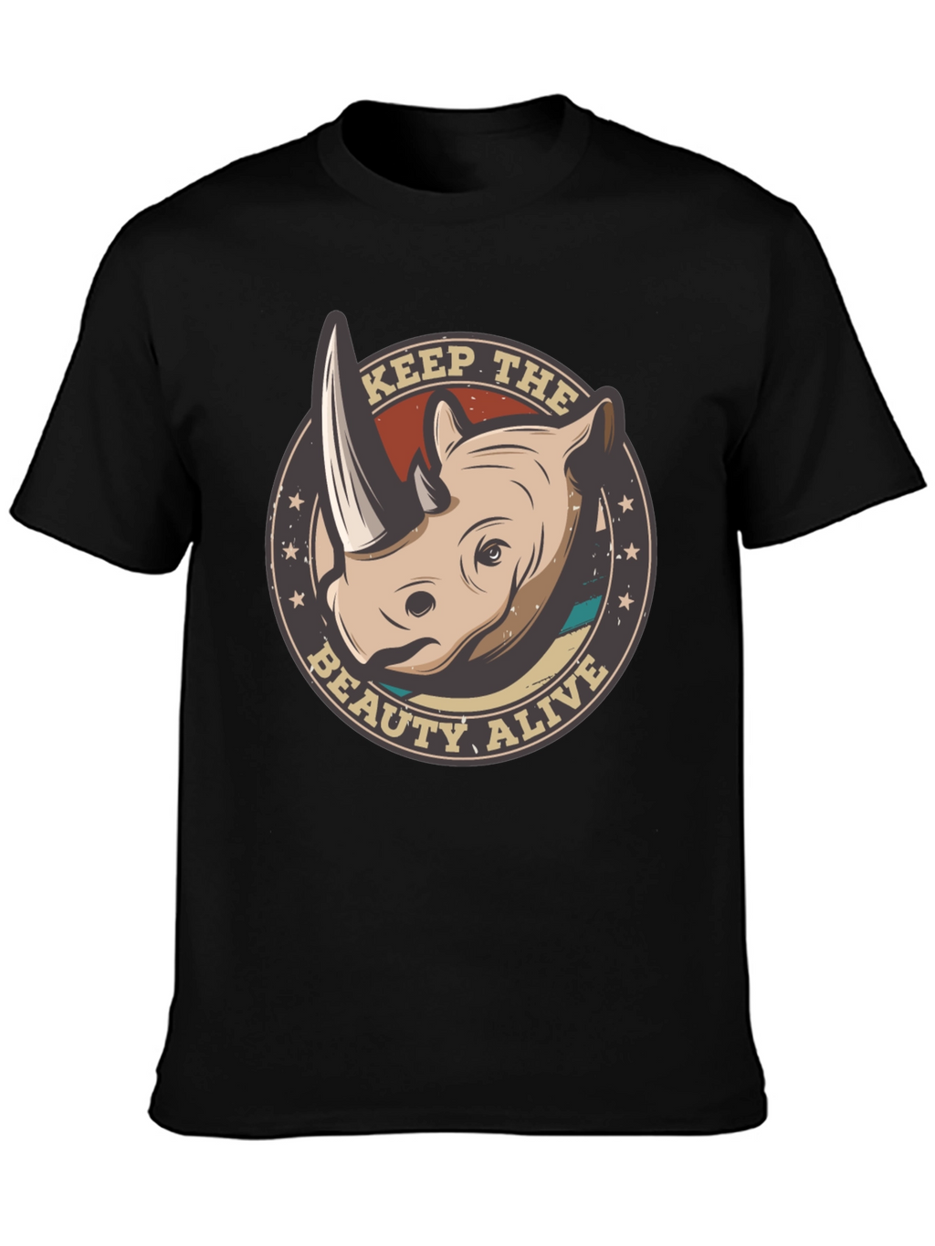 Keep The Beauty Alive Rhino Graphic T-Shirt