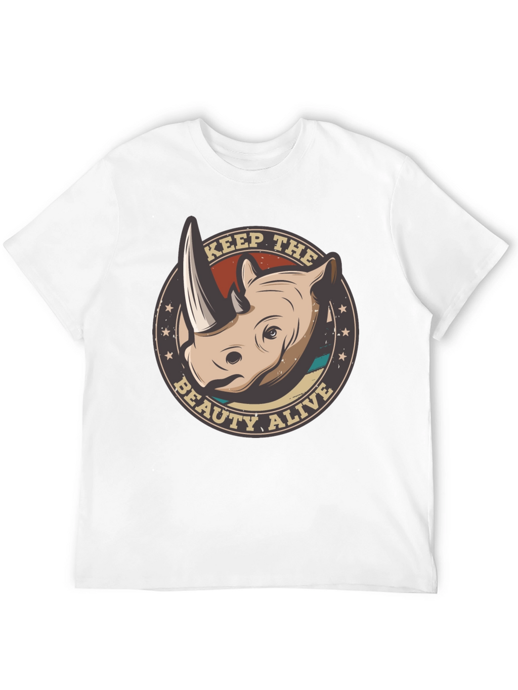 Keep The Beauty Alive Rhino Graphic T-Shirt