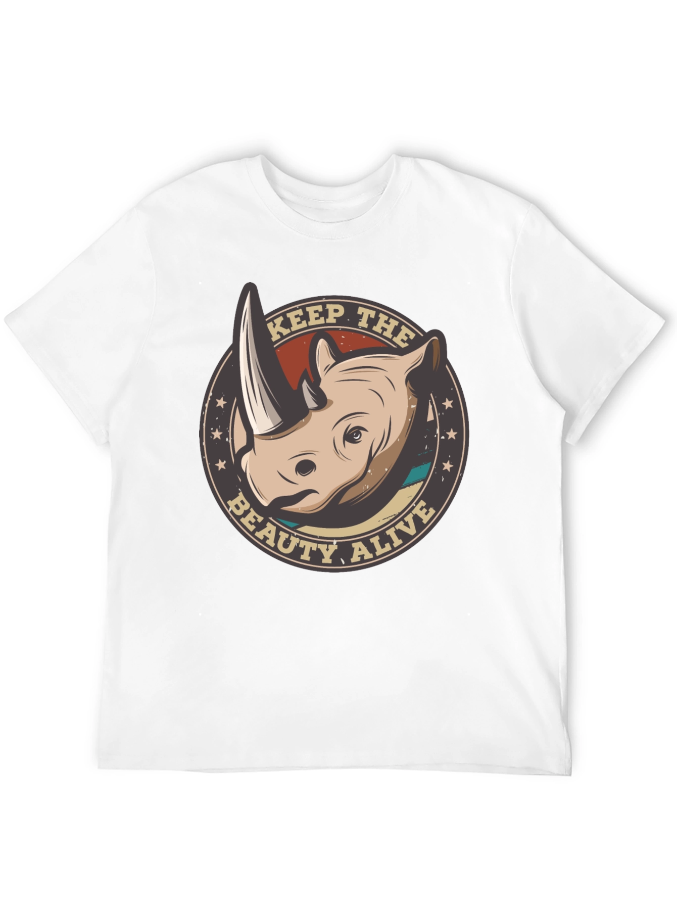 Keep The Beauty Alive Rhino Graphic T-Shirt