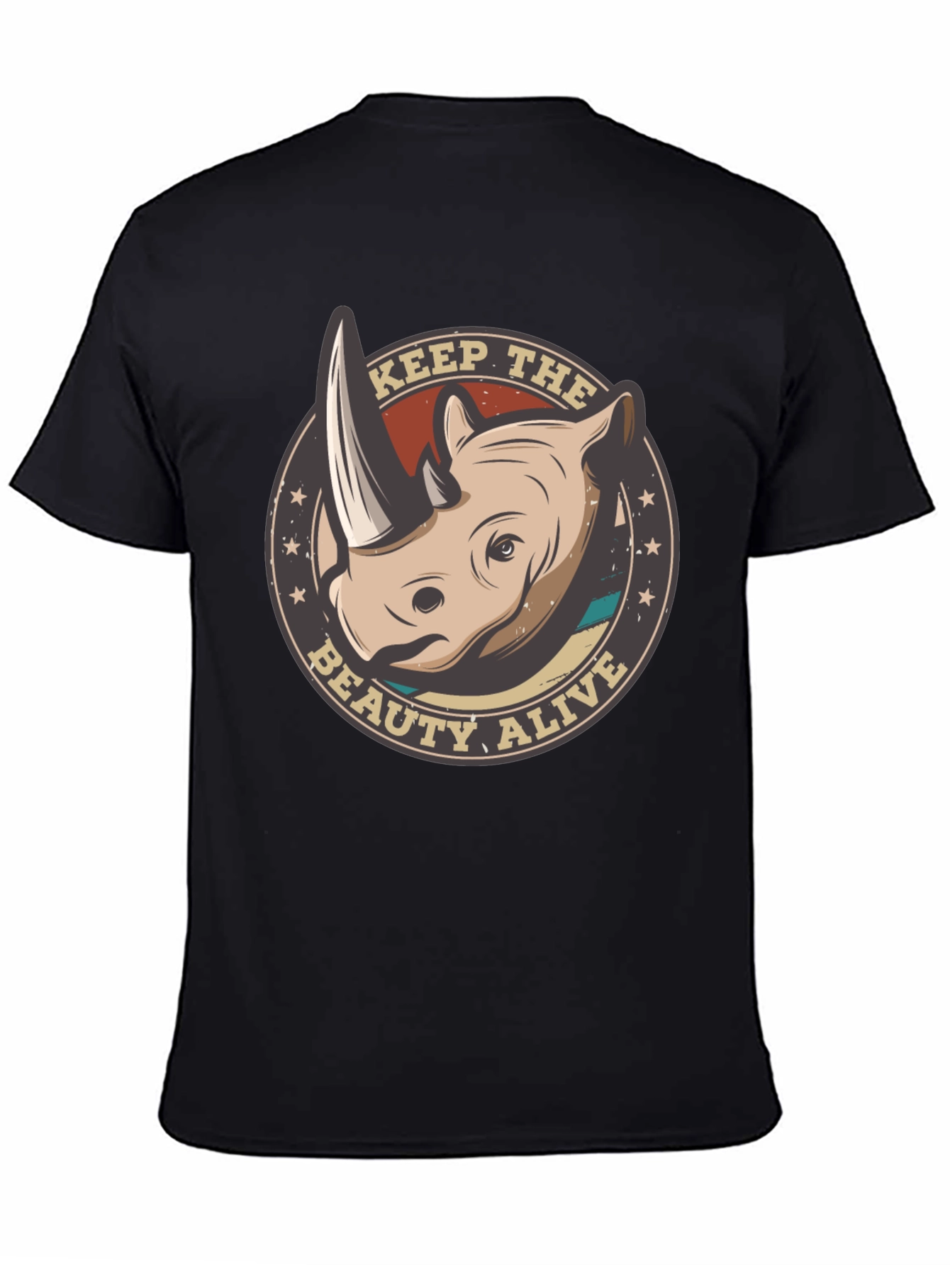 Keep The Beauty Alive Rhino Graphic T-Shirt