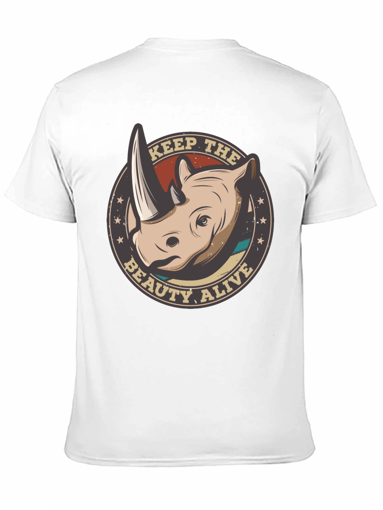 Keep The Beauty Alive Rhino Graphic T-Shirt