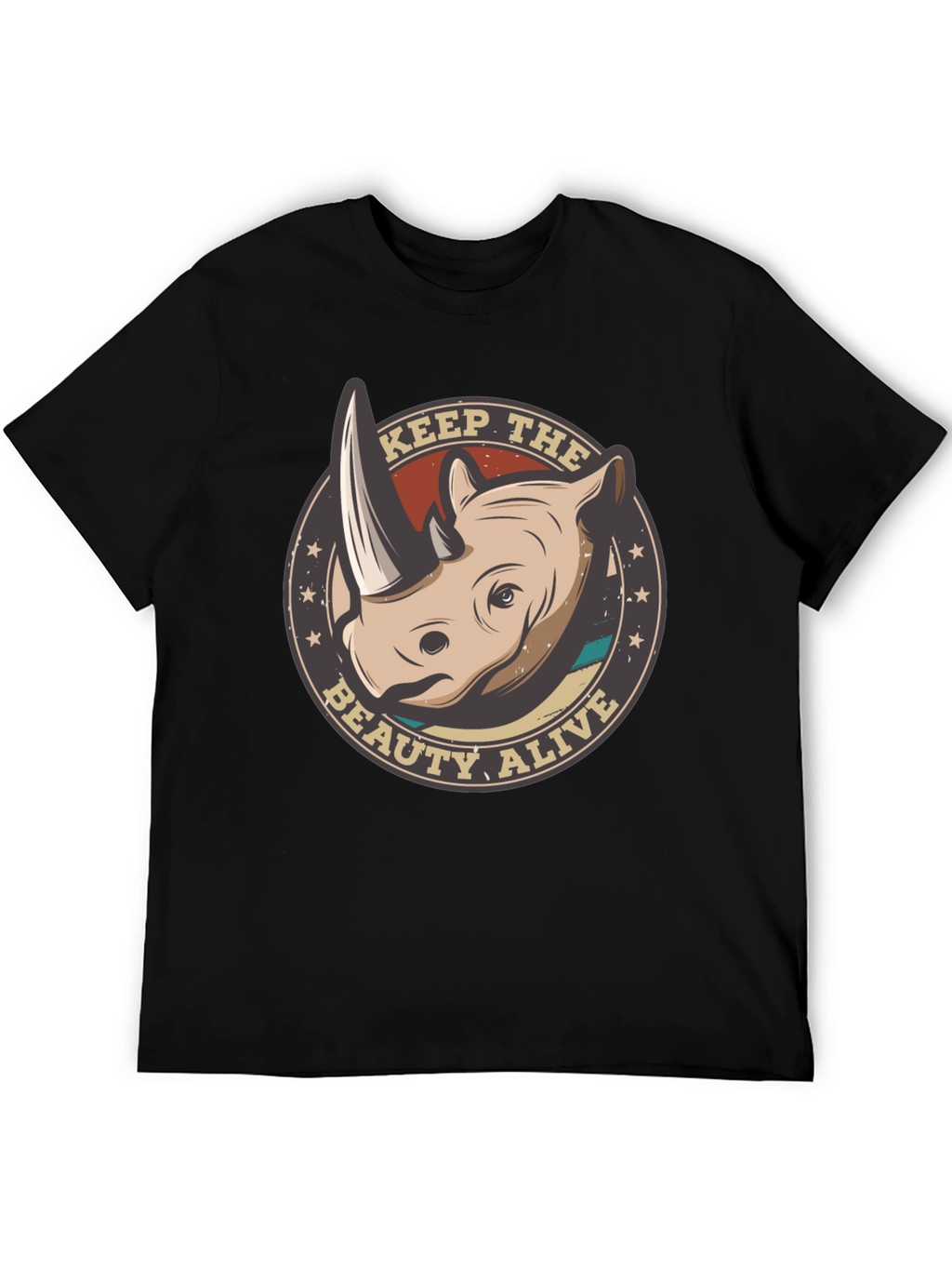 Keep The Beauty Alive Rhino Graphic T-Shirt