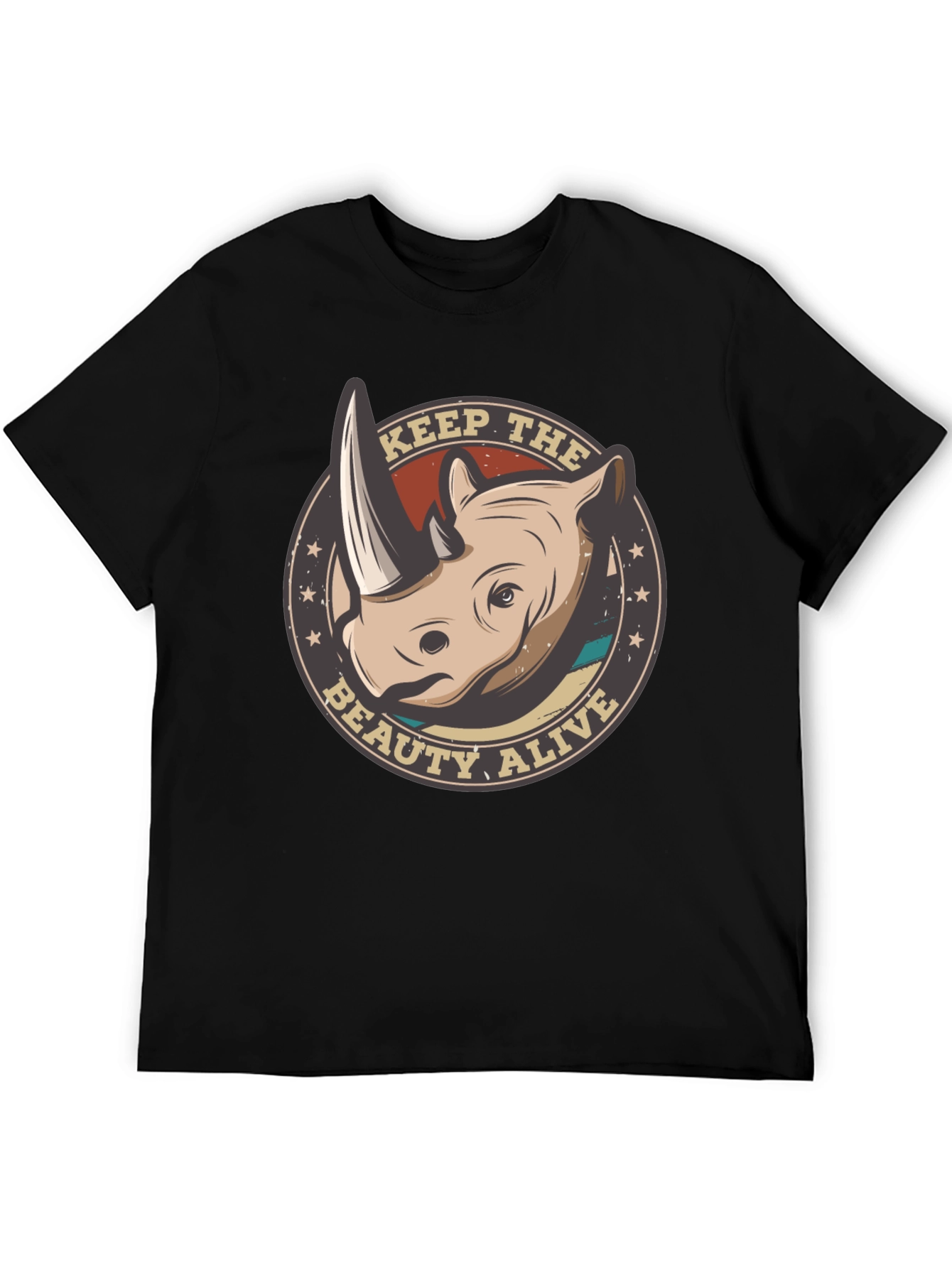 Keep The Beauty Alive Rhino Graphic T-Shirt