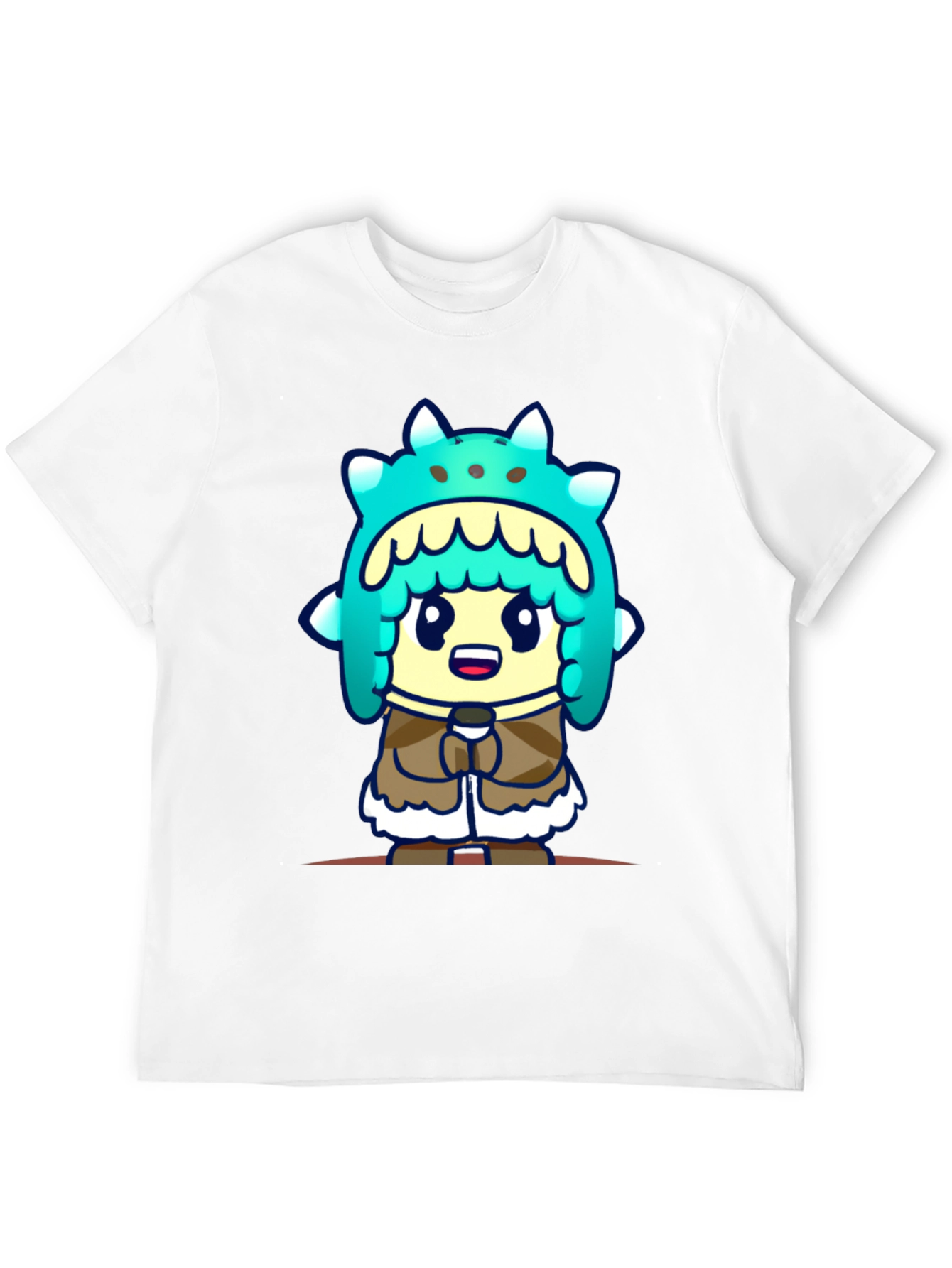 Cartoon Character T-Shirt - Black Cotton Tee