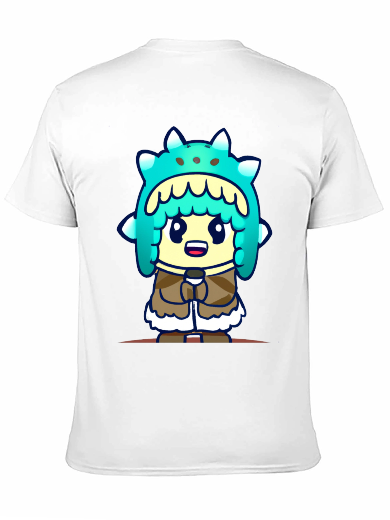 Cartoon Character T-Shirt - Black Cotton Tee