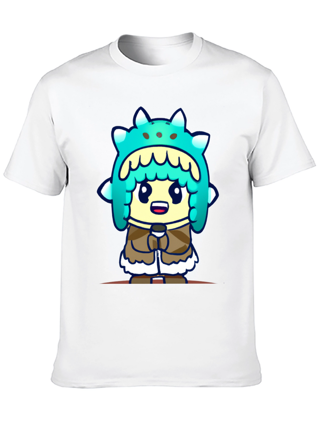 Cartoon Character T-Shirt - Black Cotton Tee