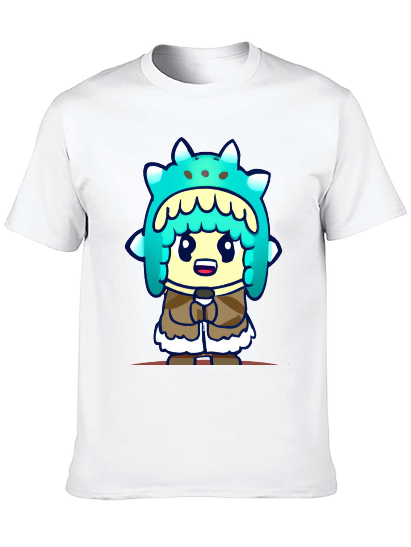 Cartoon Character T-Shirt - Black Cotton Tee