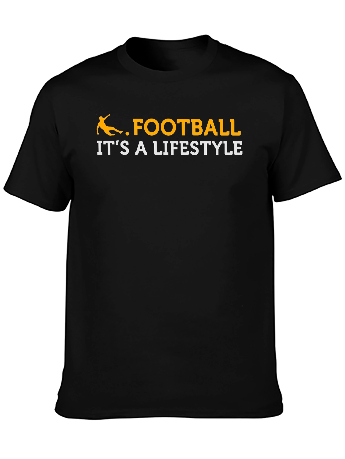 Football Lifestyle T-Shirt - Black Graphic Tee