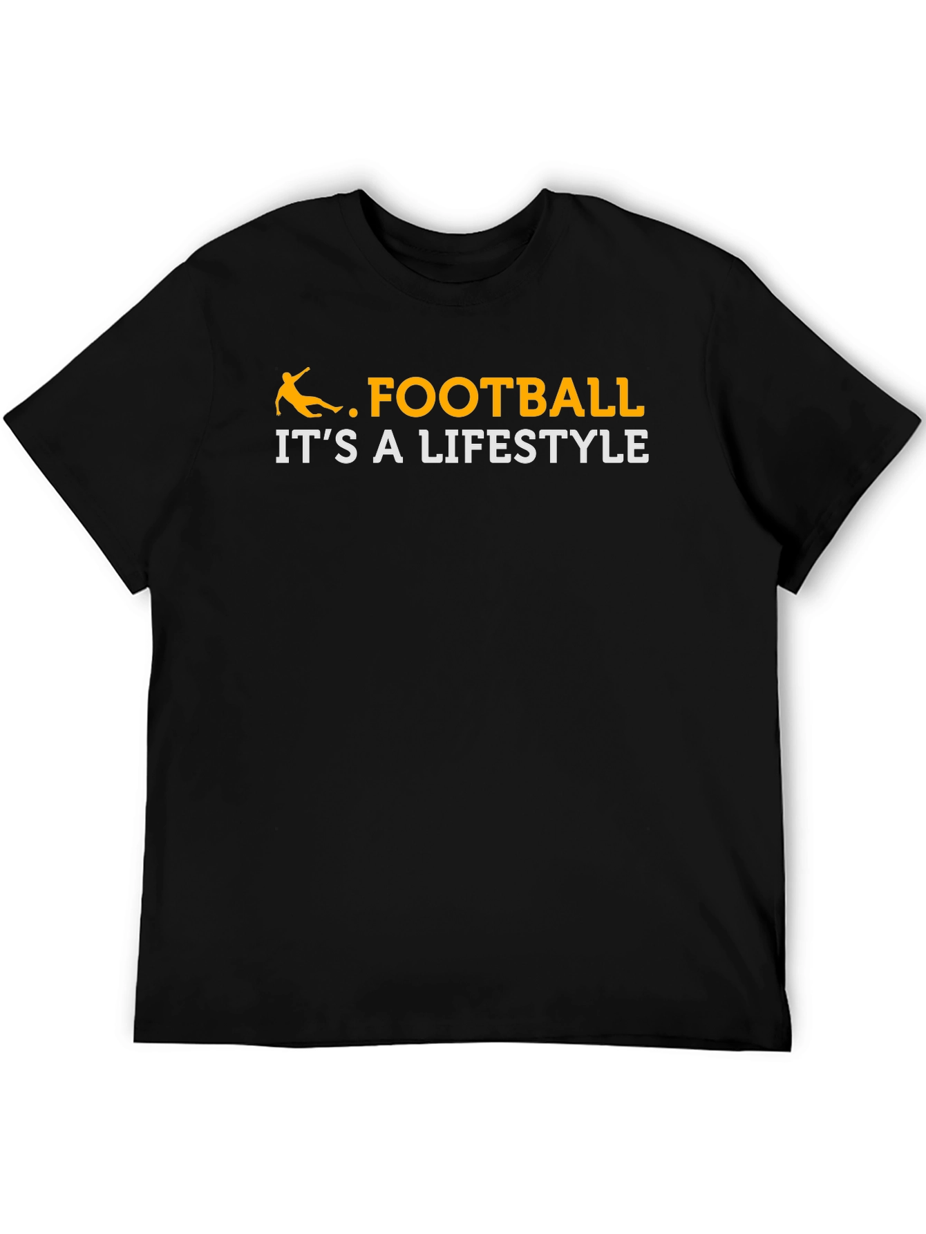 Football Lifestyle T-Shirt - Black Graphic Tee