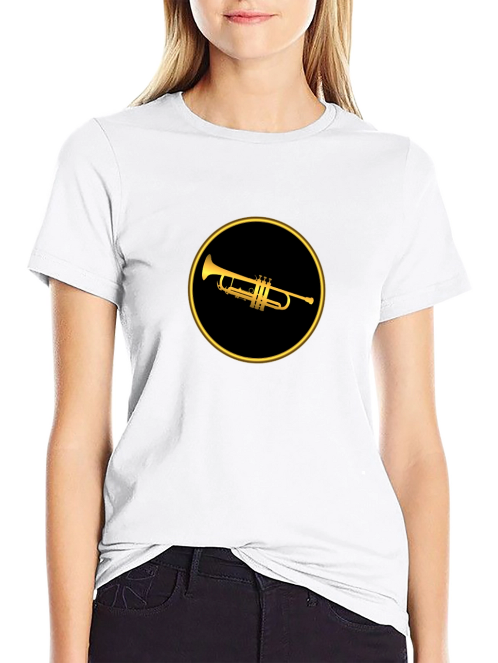 Trumpet Graphic Tee - Black Cotton Blend