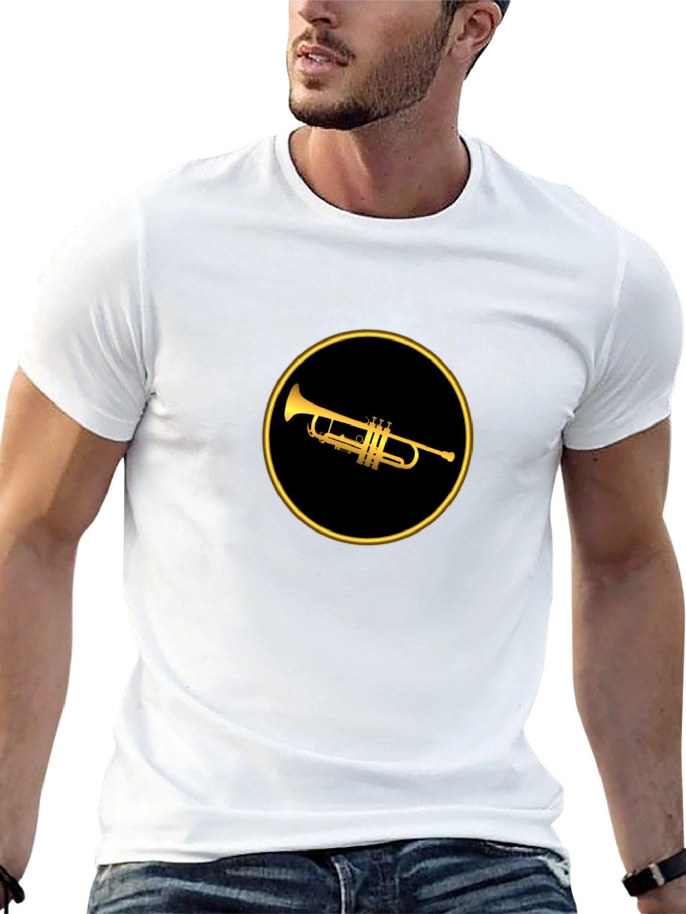 Trumpet Graphic Tee - Black Cotton Blend
