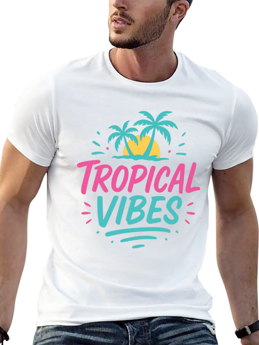 Tropical Vibes Graphic Tee - Summer Ready!