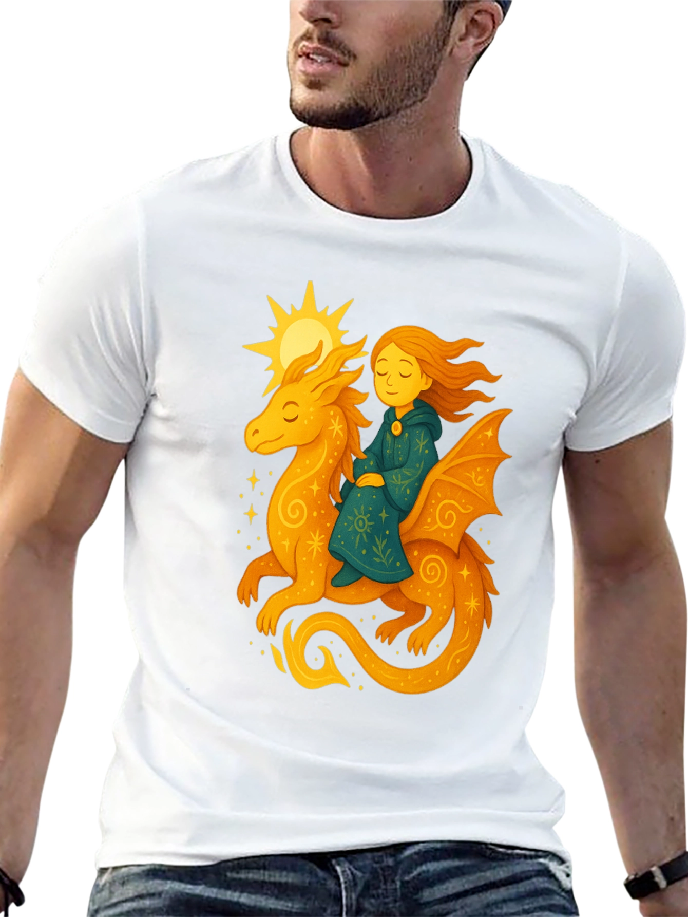 Dragon Rider Graphic Tee - Fantasy T-Shirt