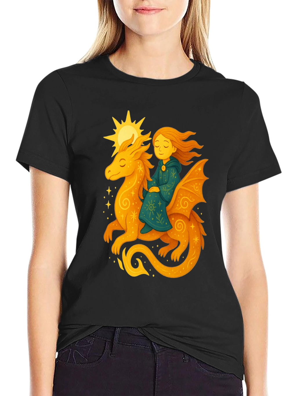 Dragon Rider Graphic Tee - Fantasy T-Shirt