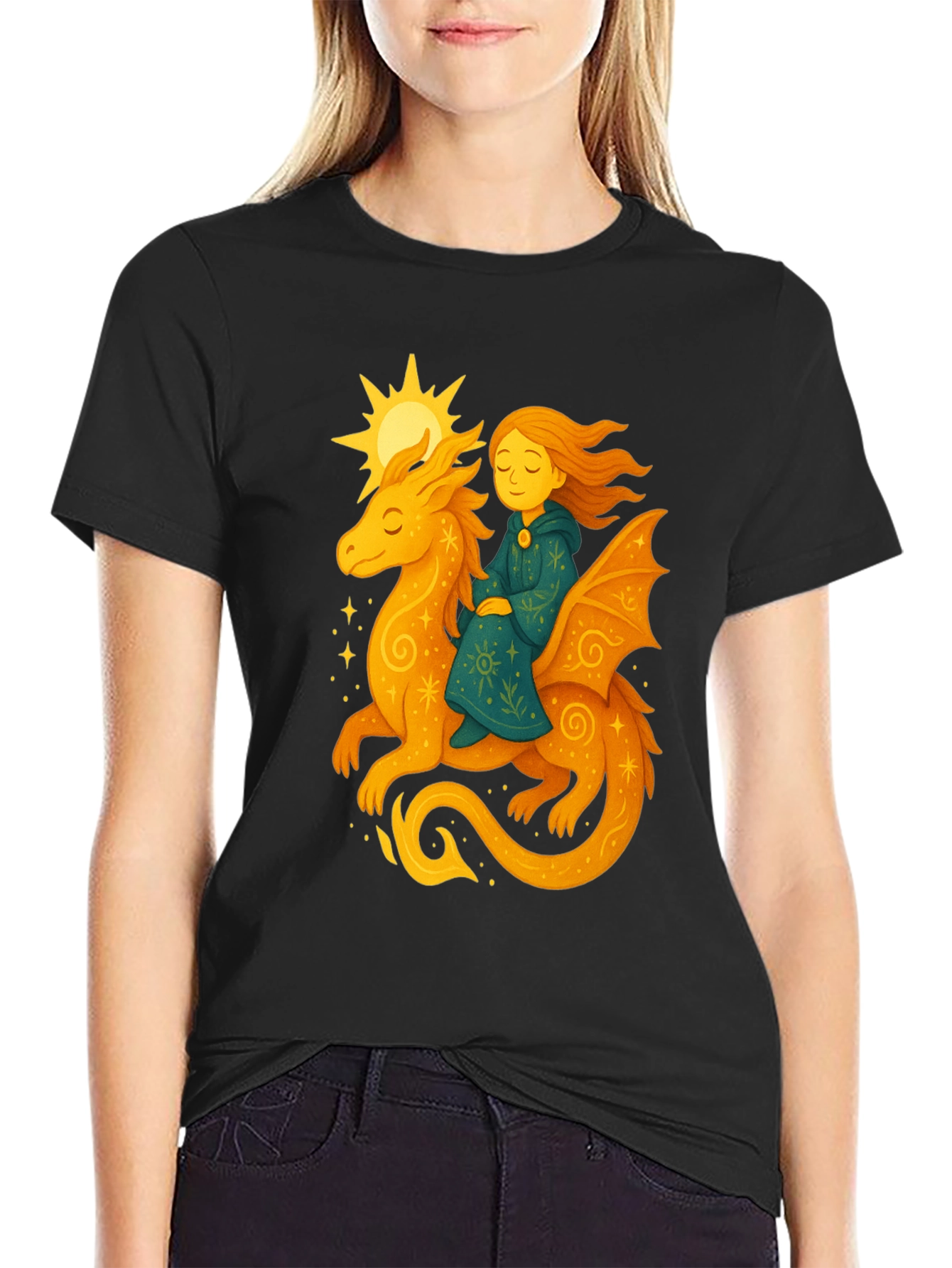 Dragon Rider Graphic Tee - Fantasy T-Shirt