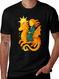 Dragon Rider Graphic Tee - Fantasy T-Shirt