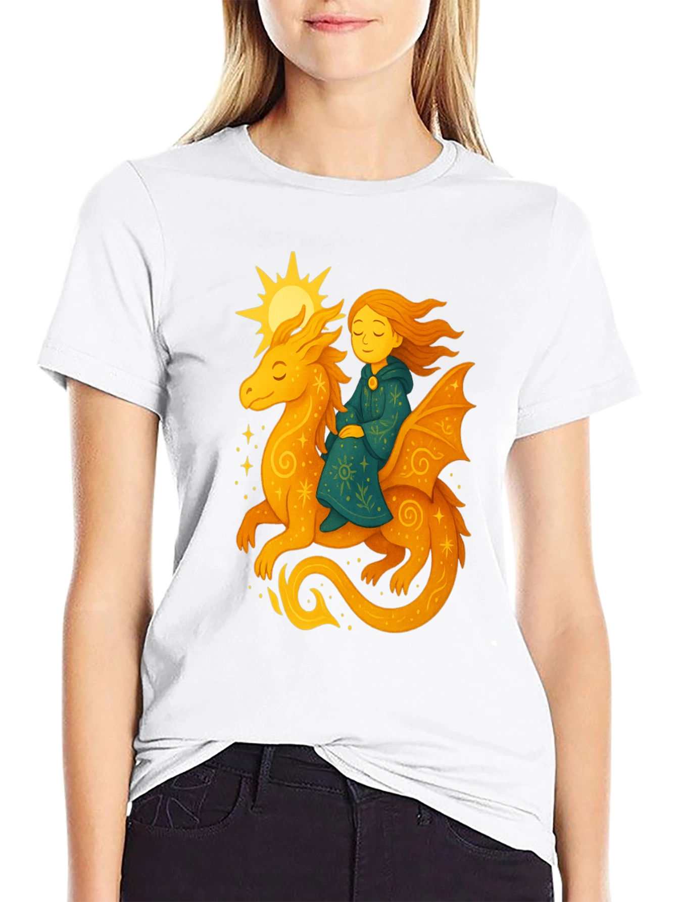 Dragon Rider Graphic Tee - Fantasy T-Shirt