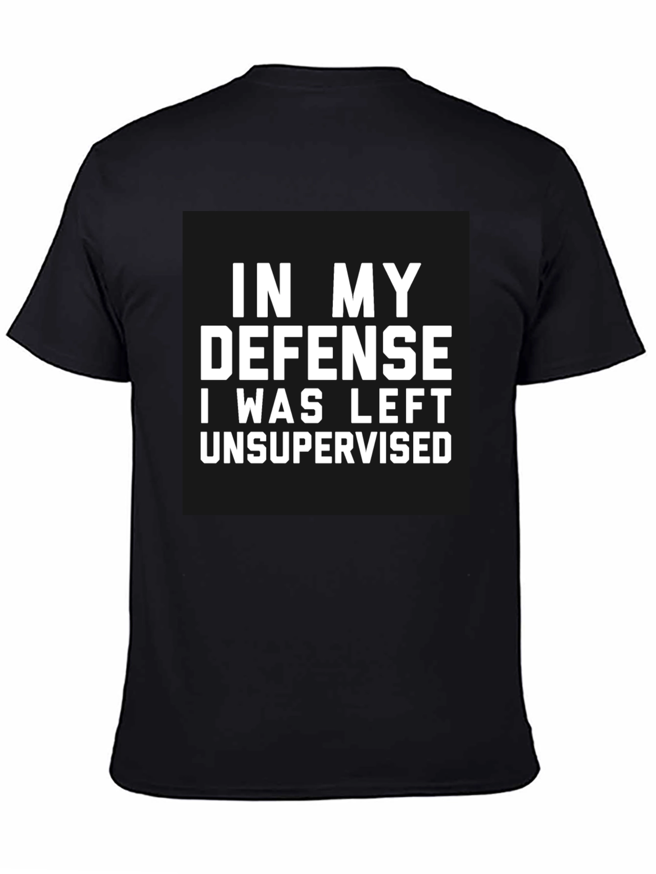 Funny Unsupervised Defense Black T-Shirt