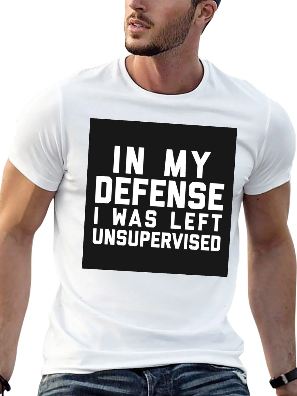 Funny Unsupervised Defense Black T-Shirt