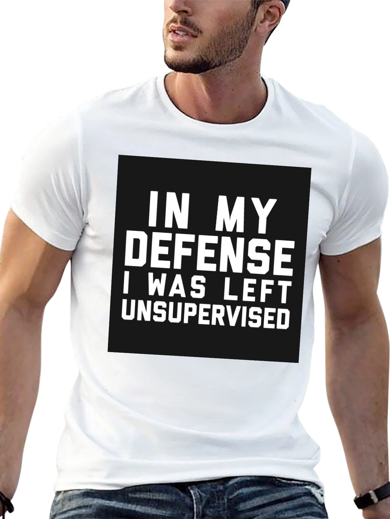 Funny Unsupervised Defense Black T-Shirt