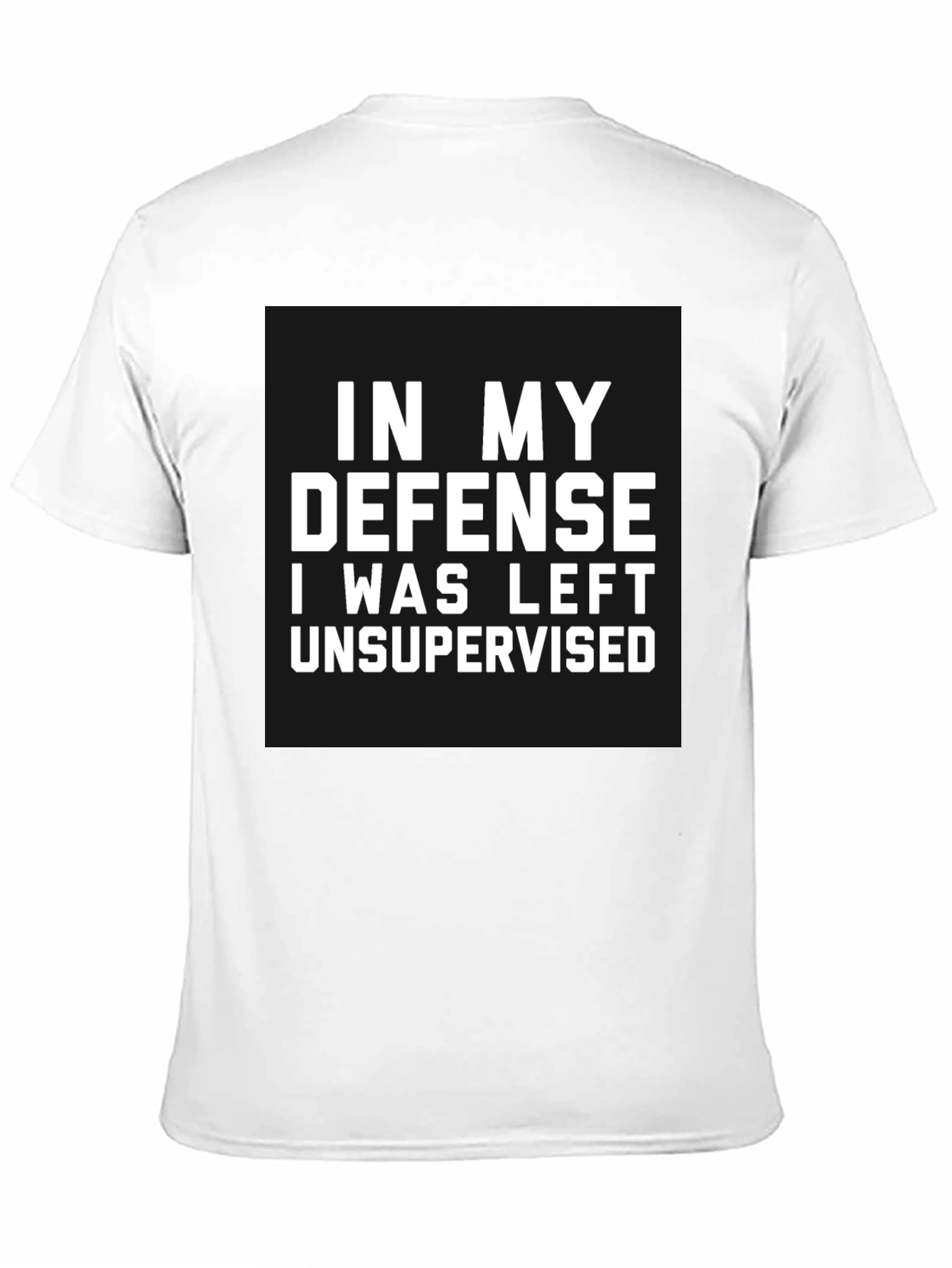 Funny Unsupervised Defense Black T-Shirt