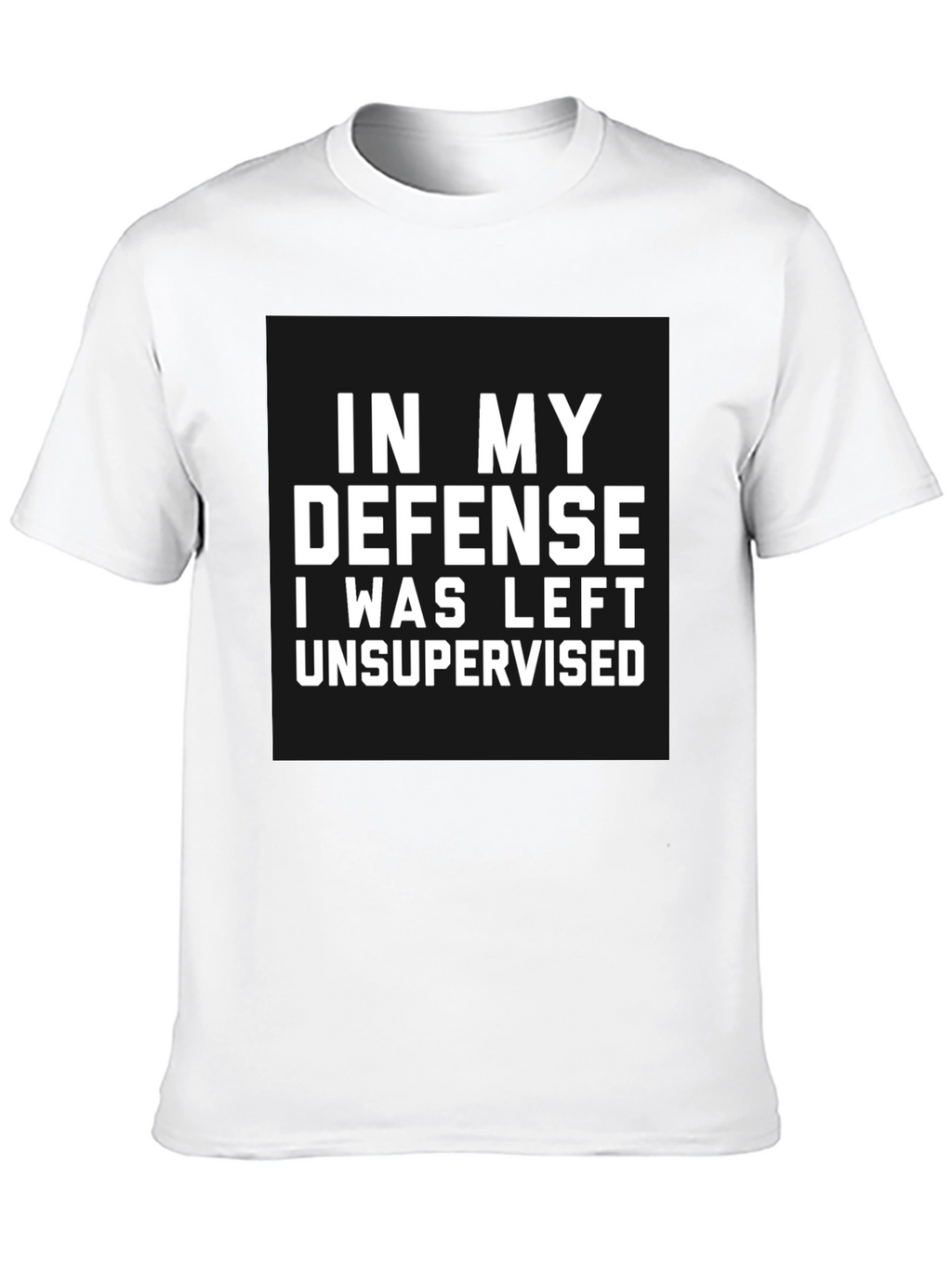 Funny Unsupervised Defense Black T-Shirt