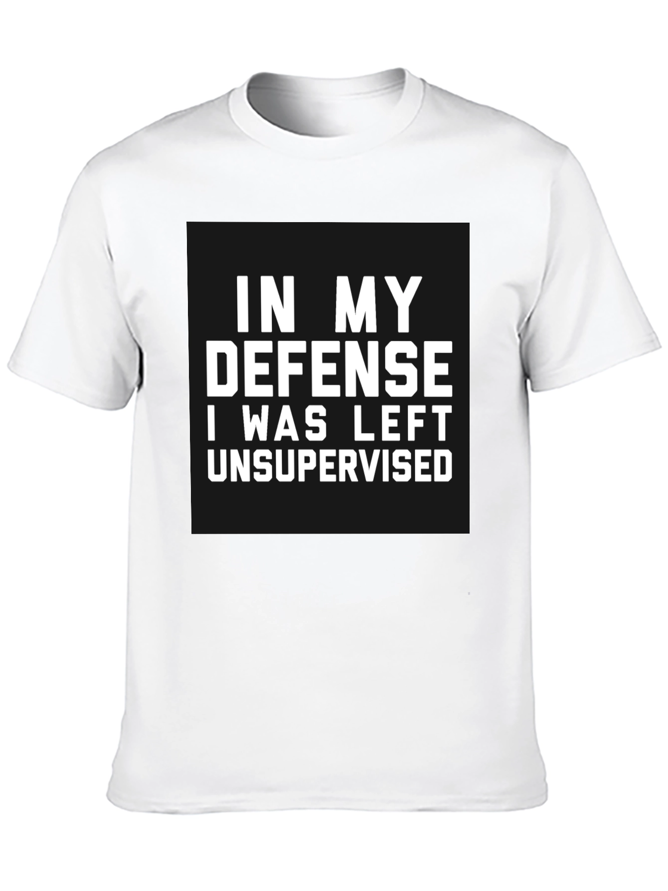 Funny Unsupervised Defense Black T-Shirt