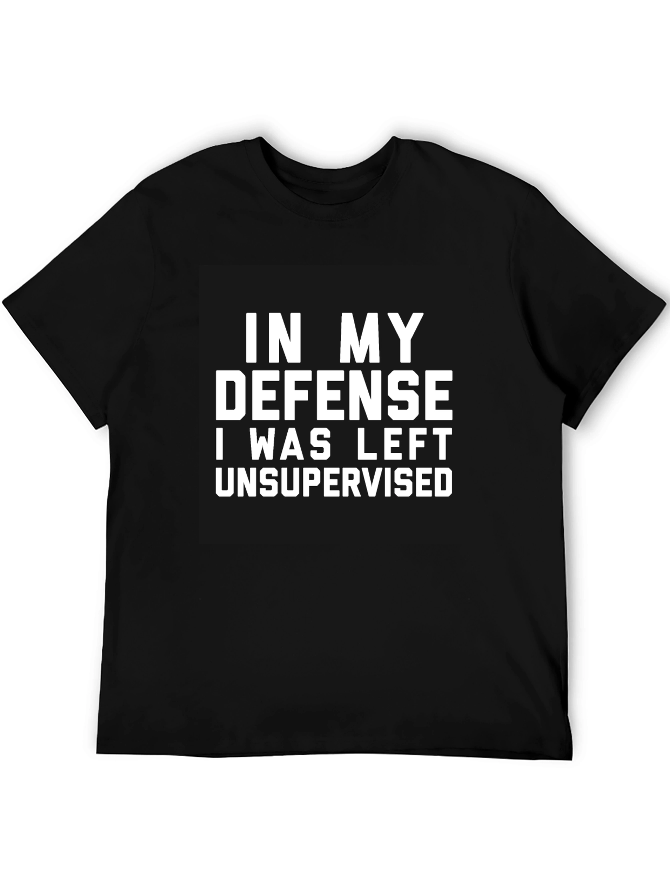 Funny Unsupervised Defense Black T-Shirt