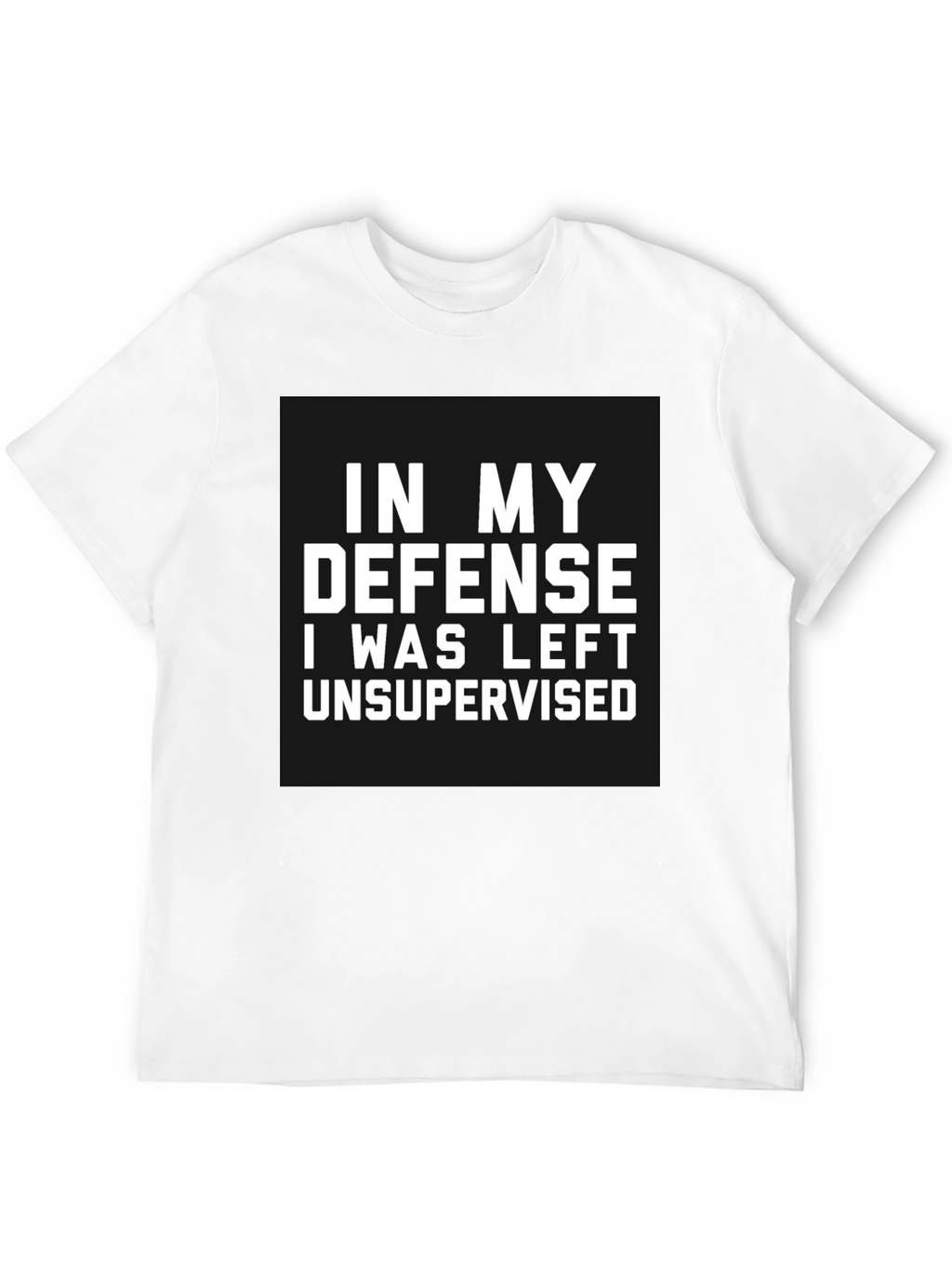 Funny Unsupervised Defense Black T-Shirt