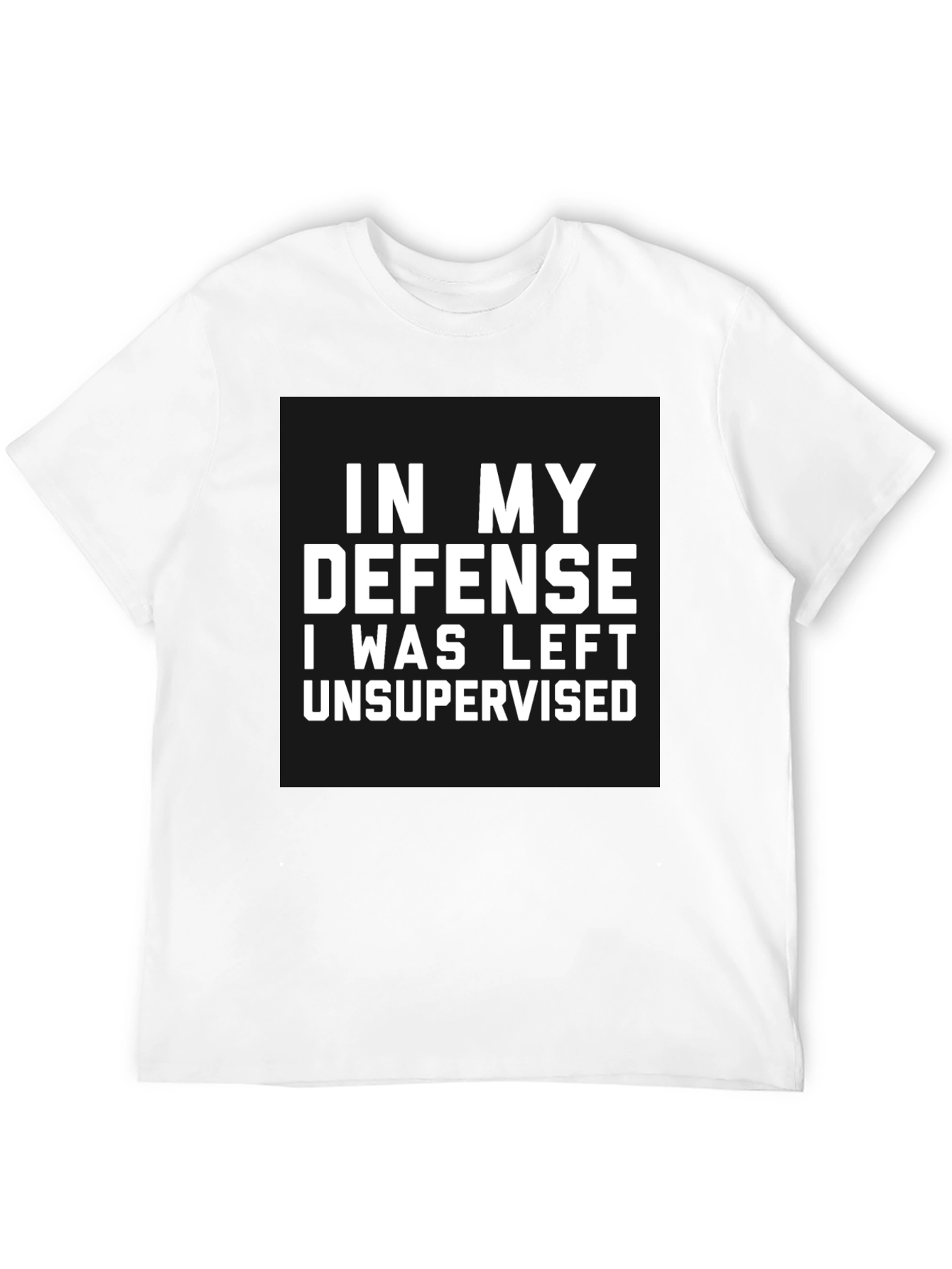 Funny Unsupervised Defense Black T-Shirt